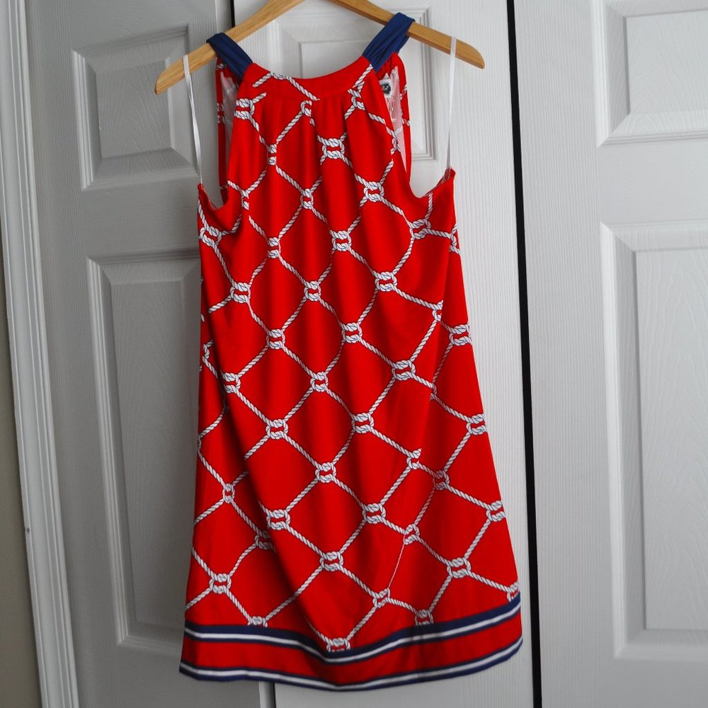 Mud Pie Red Nautical Dress, Size Large, NWT